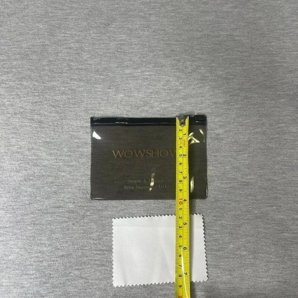 Wowshow 4” x 5” Small Gift Plastic Zip Pouch Bag with Polishing Cloth 2 PCS. Set